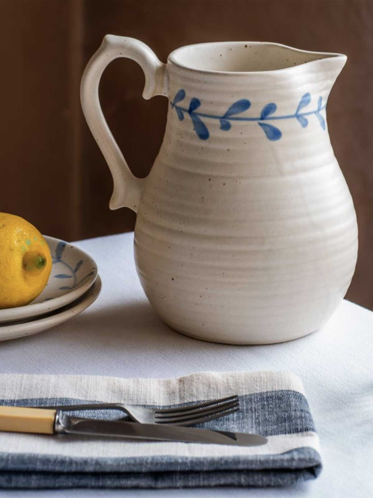 Blue Leaves Jug