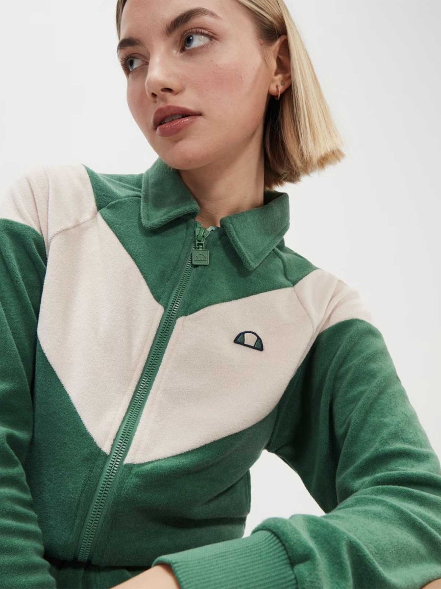 Kizzy Crop Track Top Green