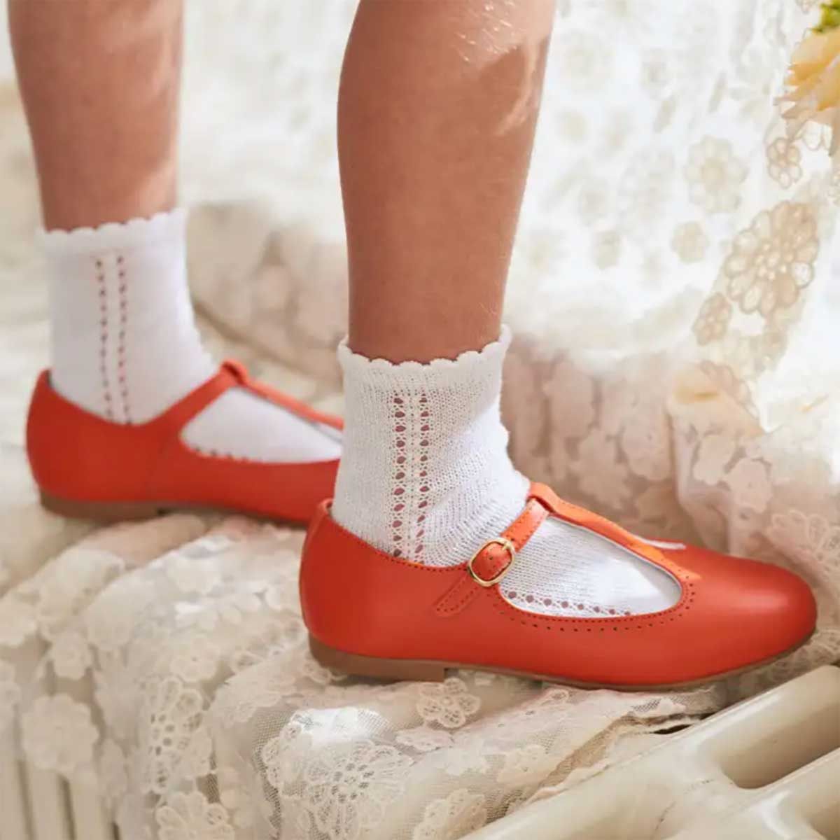 Orange Girl T-Bar sandals
