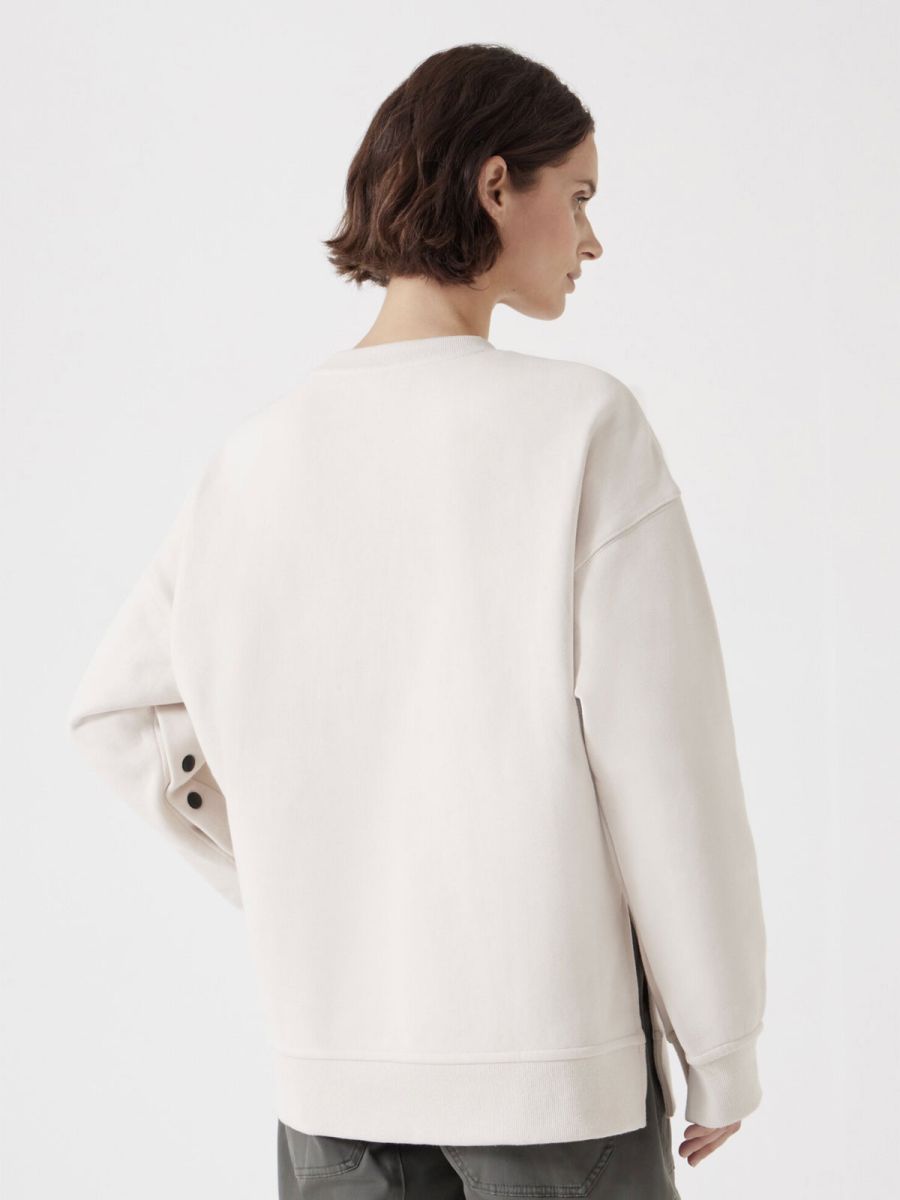 Popper Detail Sweatshirt