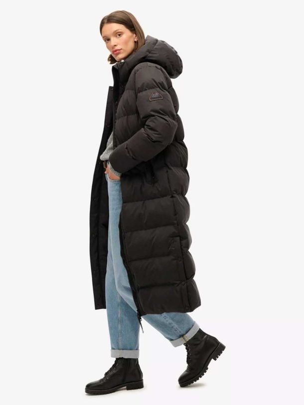 Superdry Microfibre Longline Puffer Jacket