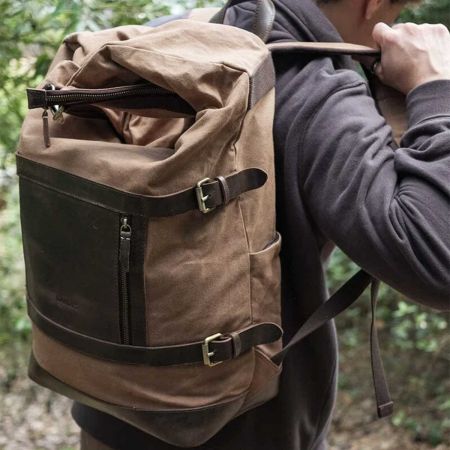 Dolpo Waxed Cotton Roll Top Backpack