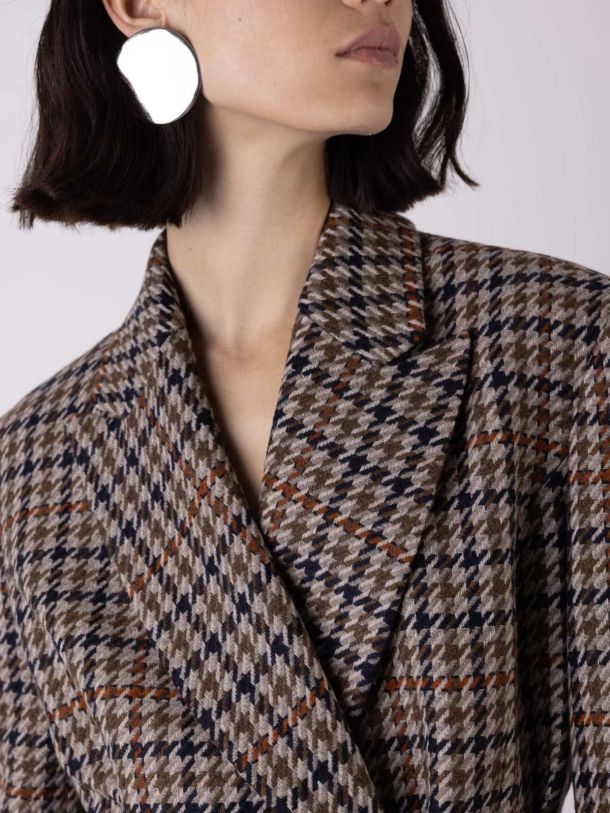 Wilma Check Belted Blazer