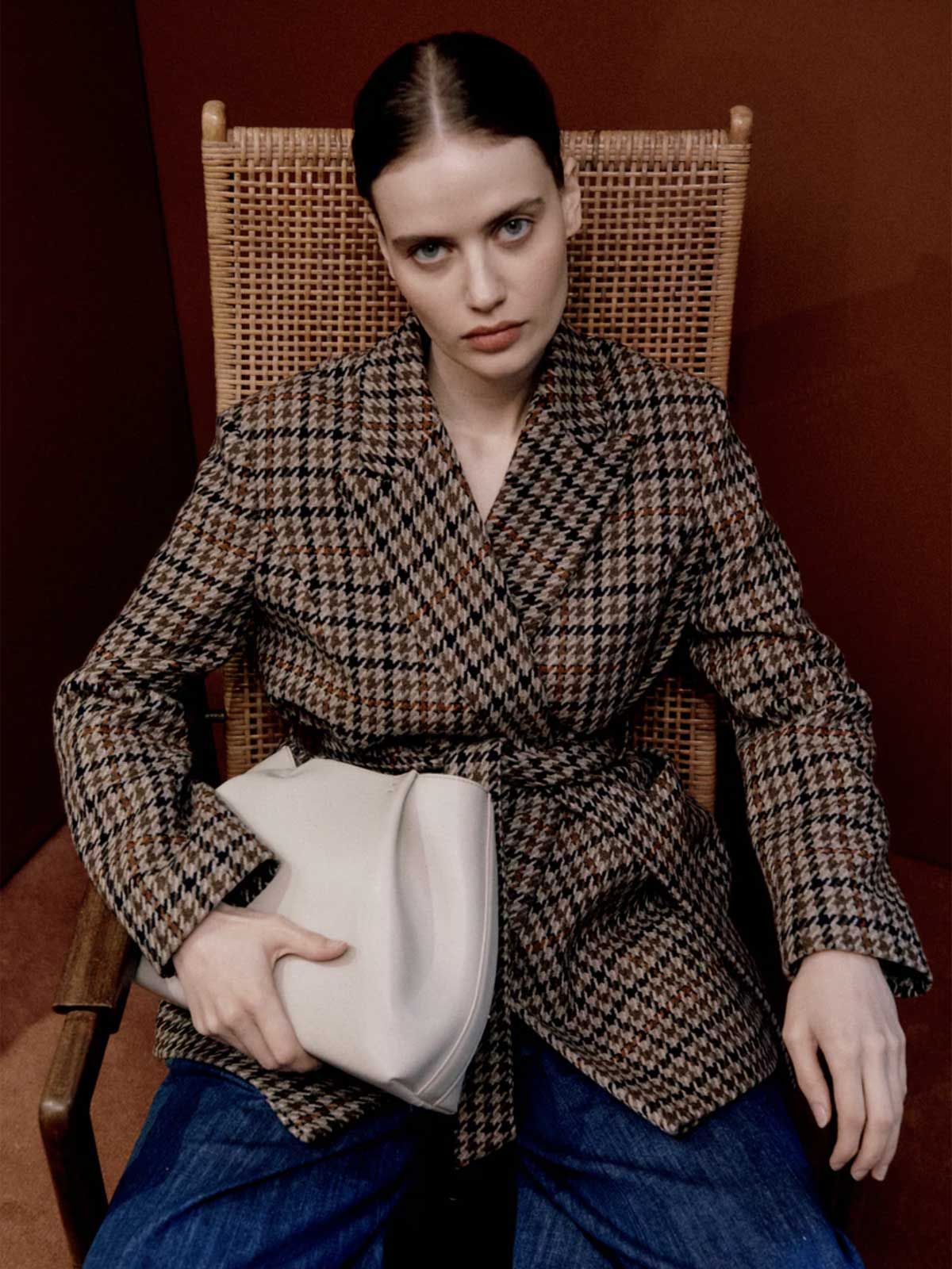 Wilma Check Belted Blazer