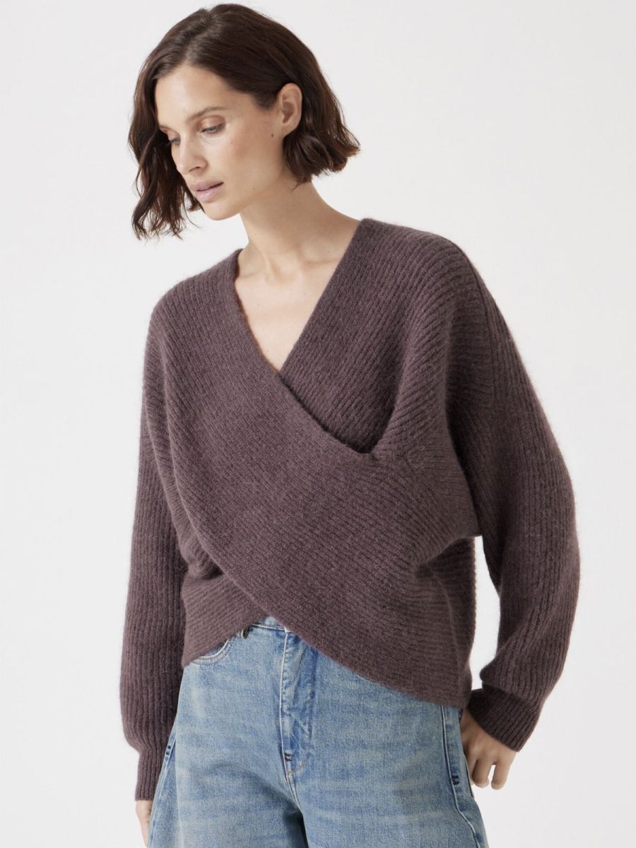 Betty Fluffy Cross Front Jumper