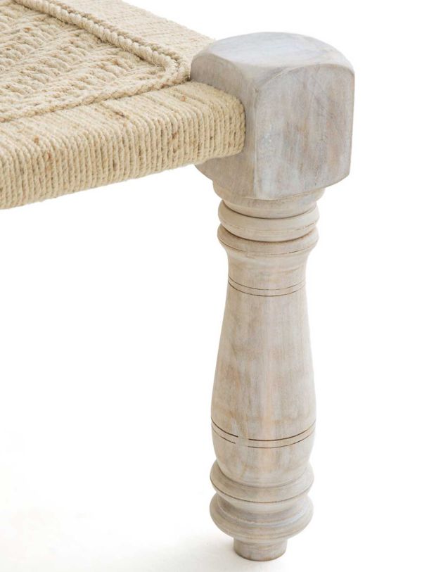 Adas Bench/Indian Bed in Wood and Rope