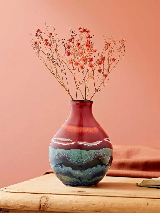Horizon Earthenware Bud Vase