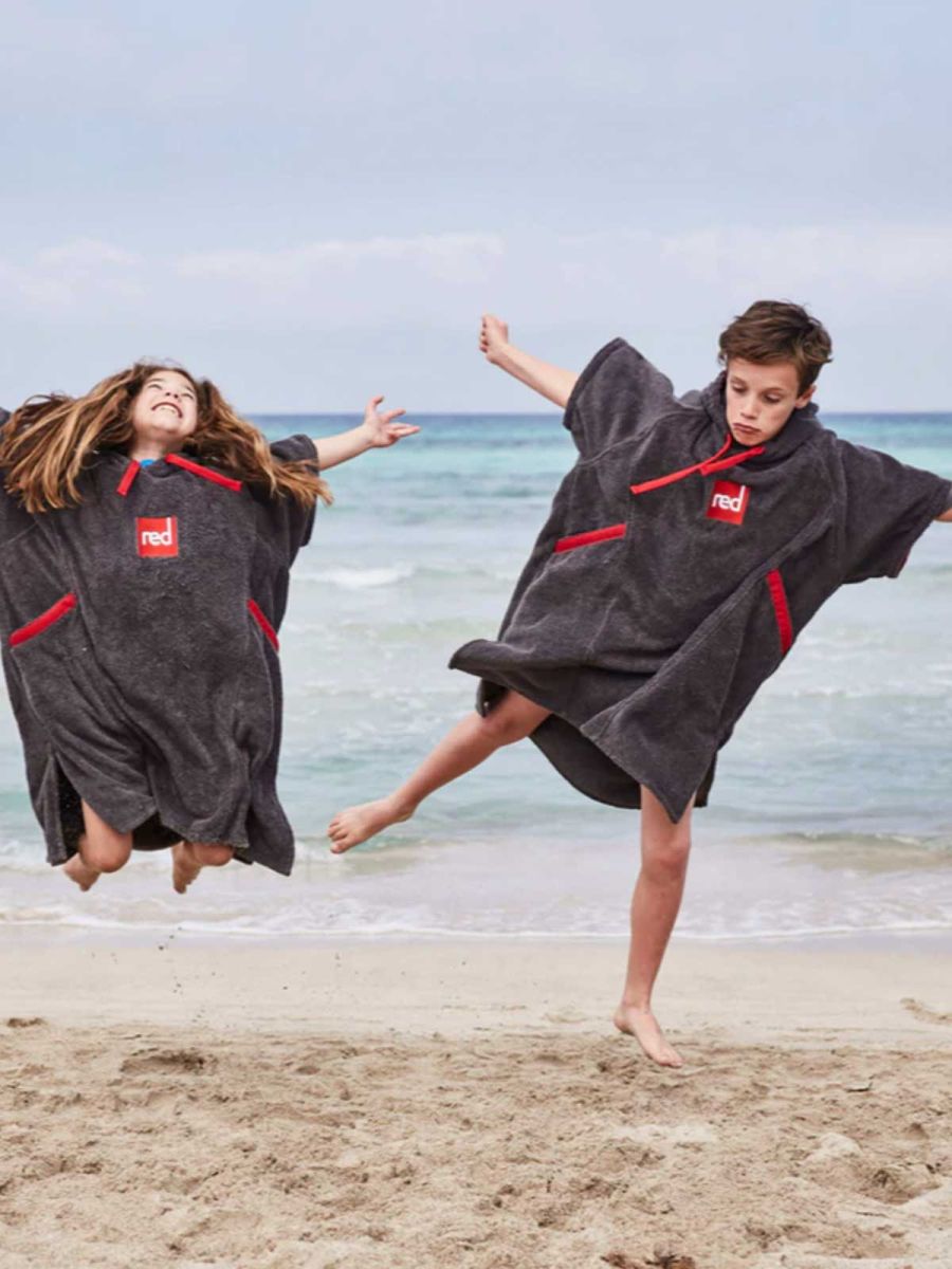 Red Kids Towelling Change Robe
