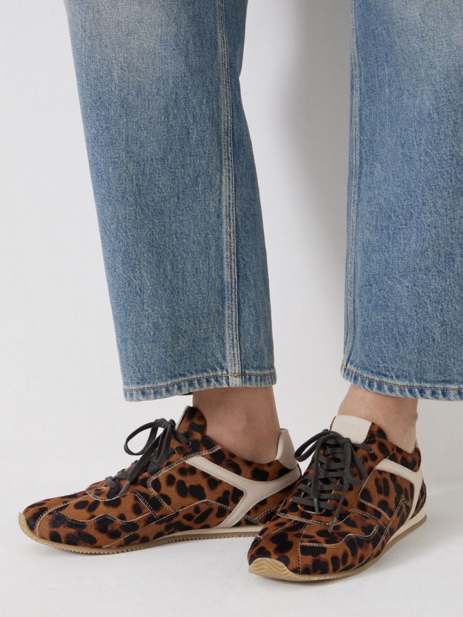 Leopard Leather Trainers