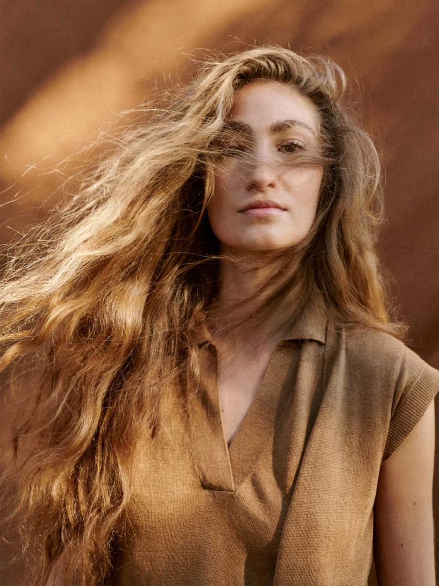 Poppy Linen Knit Polo Shirt by Ecoalf