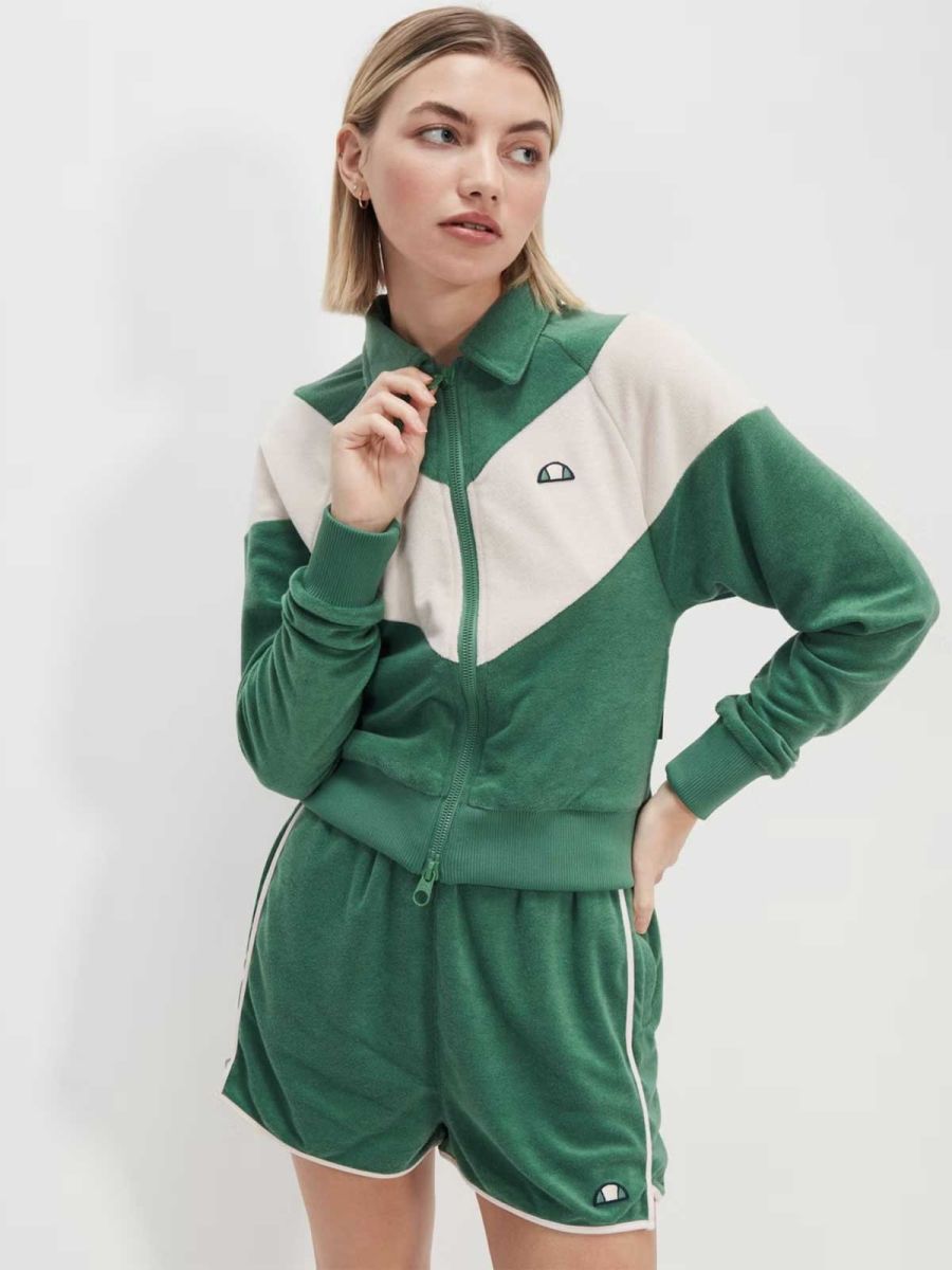 Kizzy Crop Track Top Green