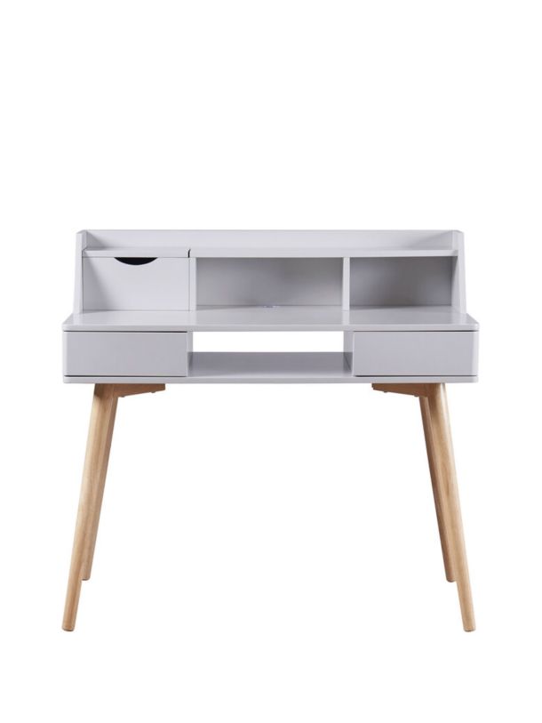 Wooden Writing Desk With Storage
