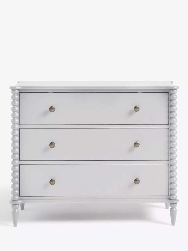 Bobbin 3 Drawer Chest, Grey