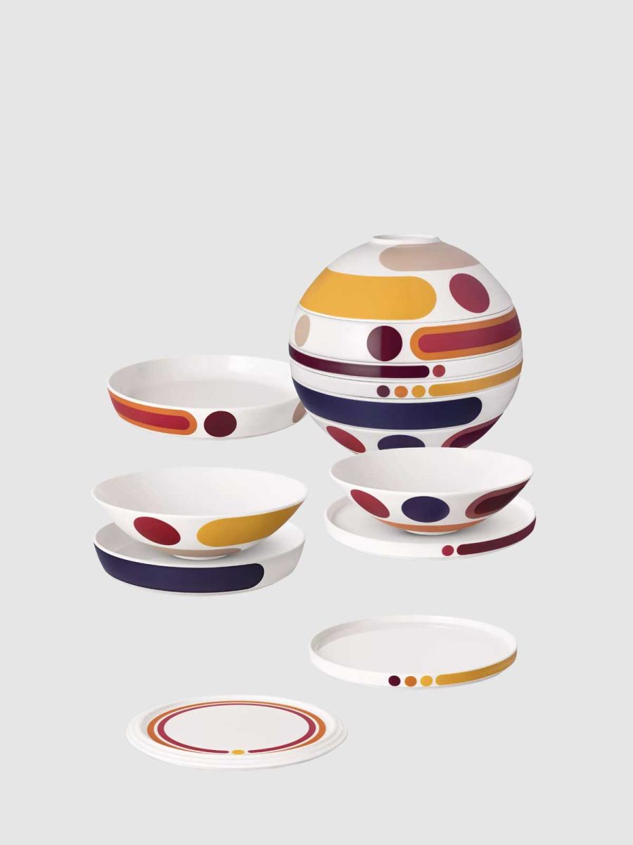 Iconic La Boule Miami Stacking Porcelain Dinnerware Set