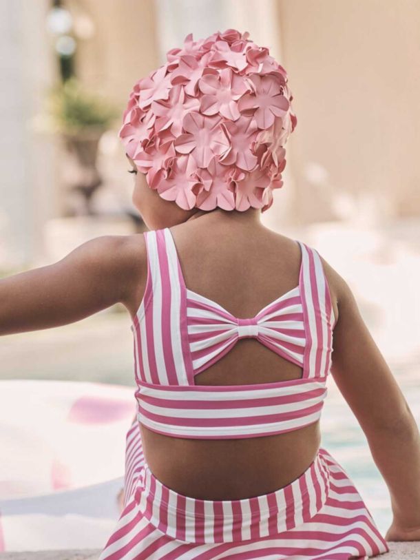 Two-Piece Bow Back Skirted Swimsuit