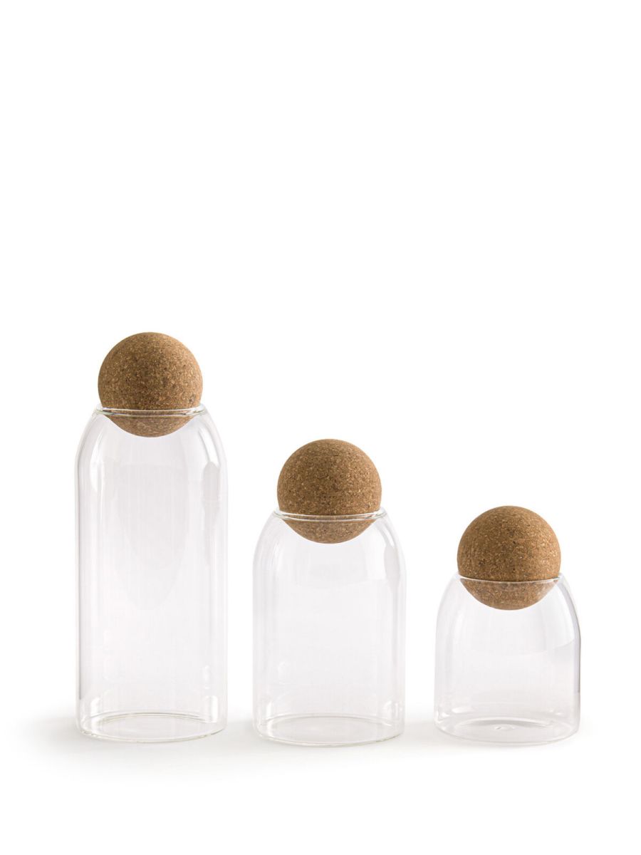 Set of 3 Korka Glass Jars