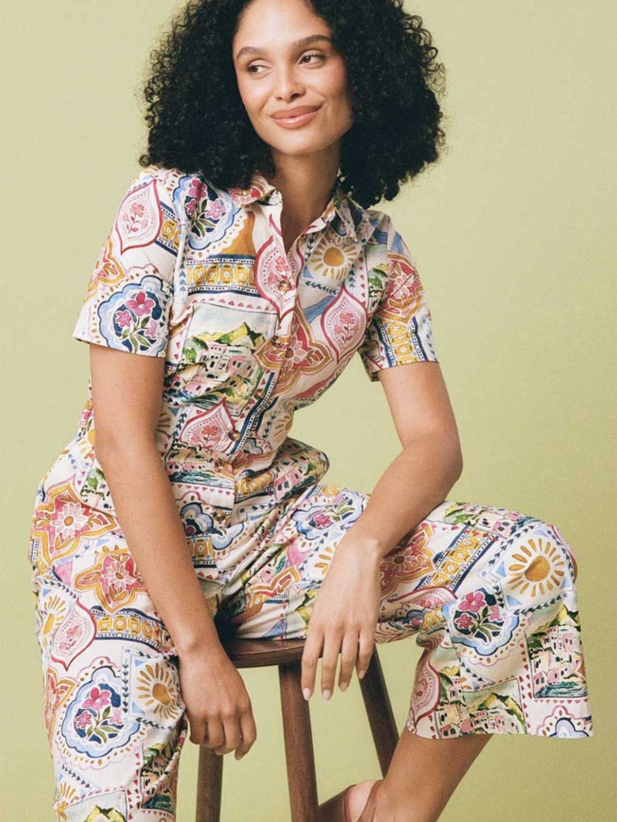 Ithaca Postcard Print Boilersuit