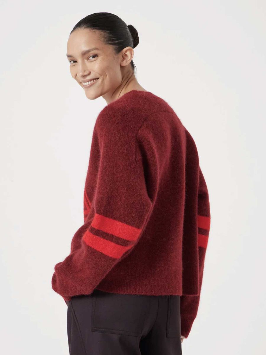 Varsity Jacquard Wool Blend Jumper