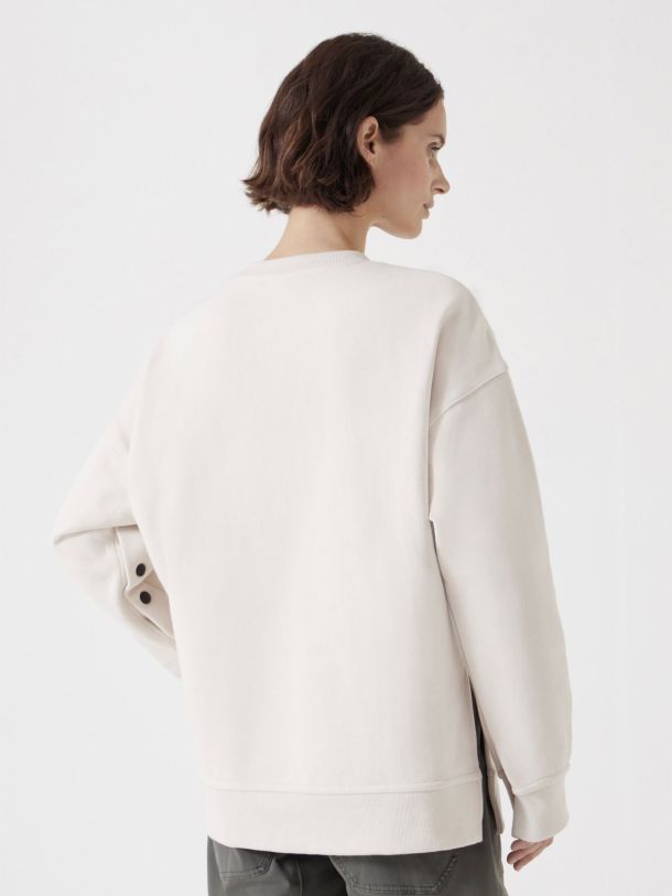 Popper Detail Sweatshirt