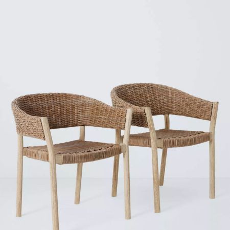Burford Garden Woven Dining Chairs