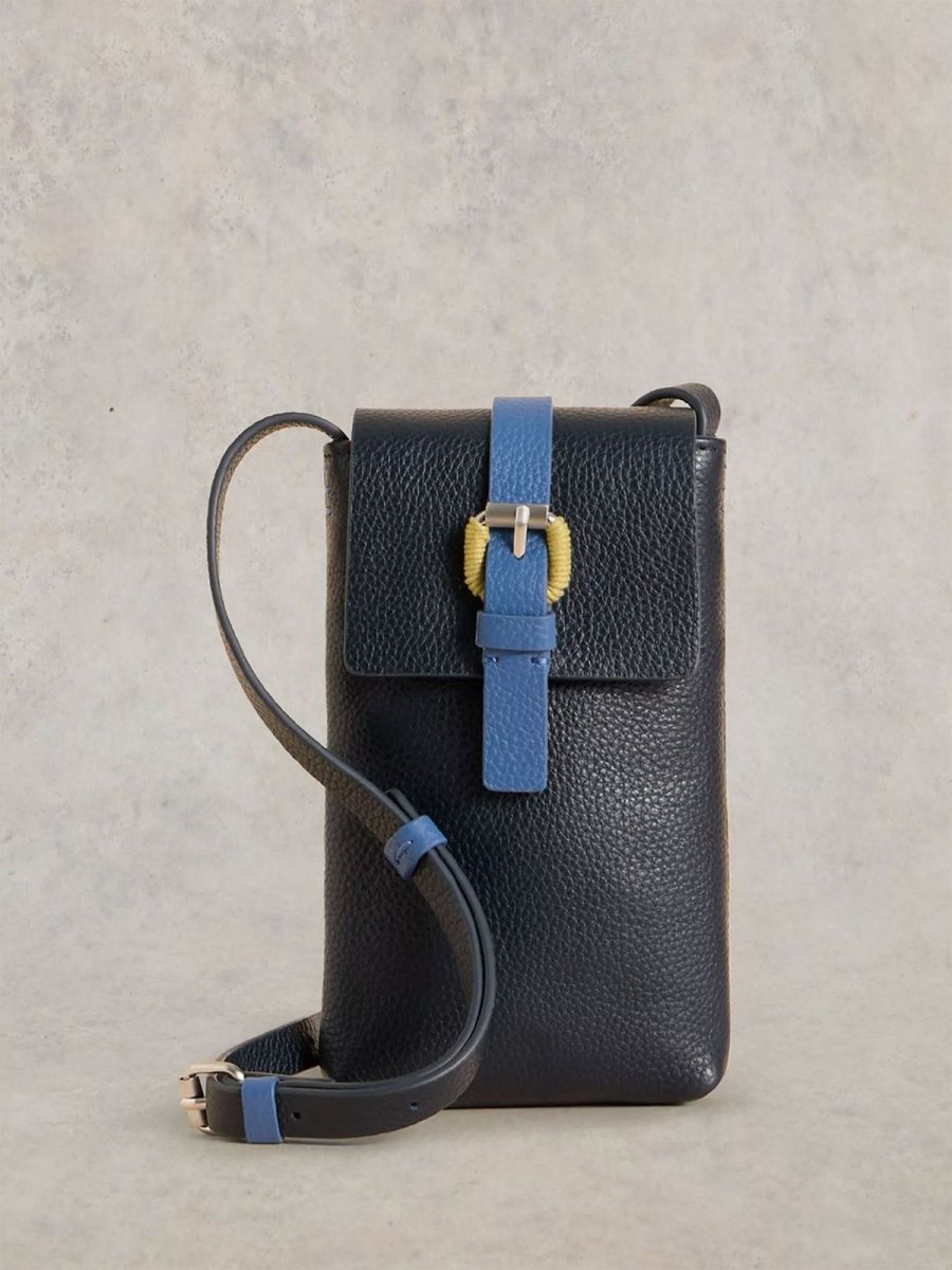 Clara Leather Crossbody Phone Pouch