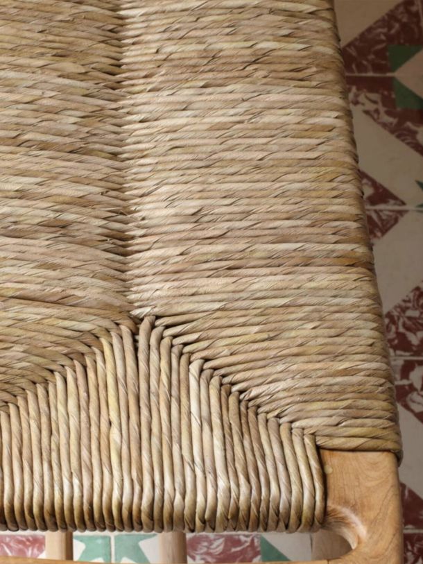 Almira Teak and Rattan Bench