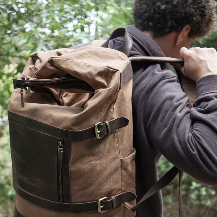Dolpo Waxed Cotton Roll Top Backpack