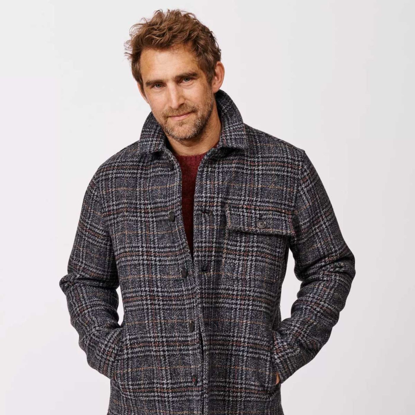 Nettleham Wool Blend Check Jacket