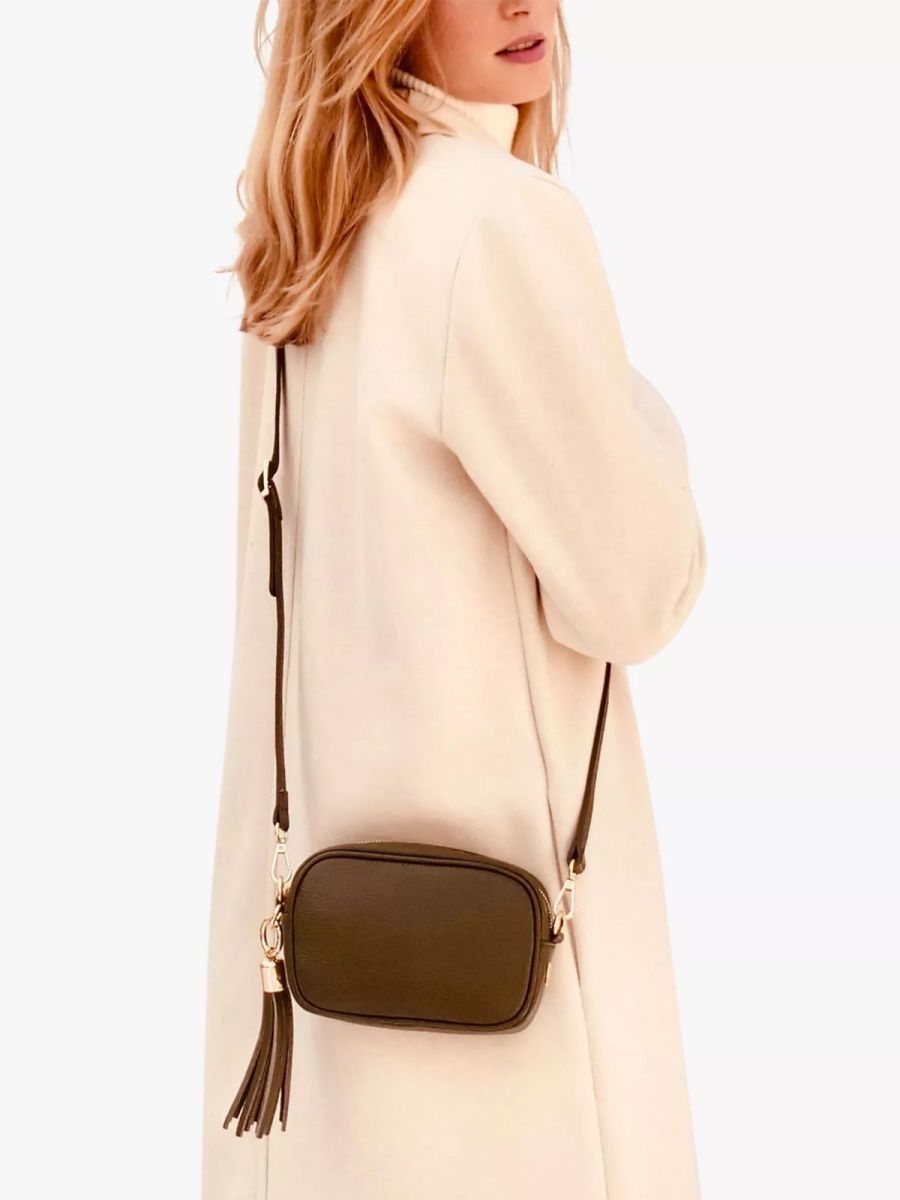 The Mini Tassel Leather Crossbody Phone Bag