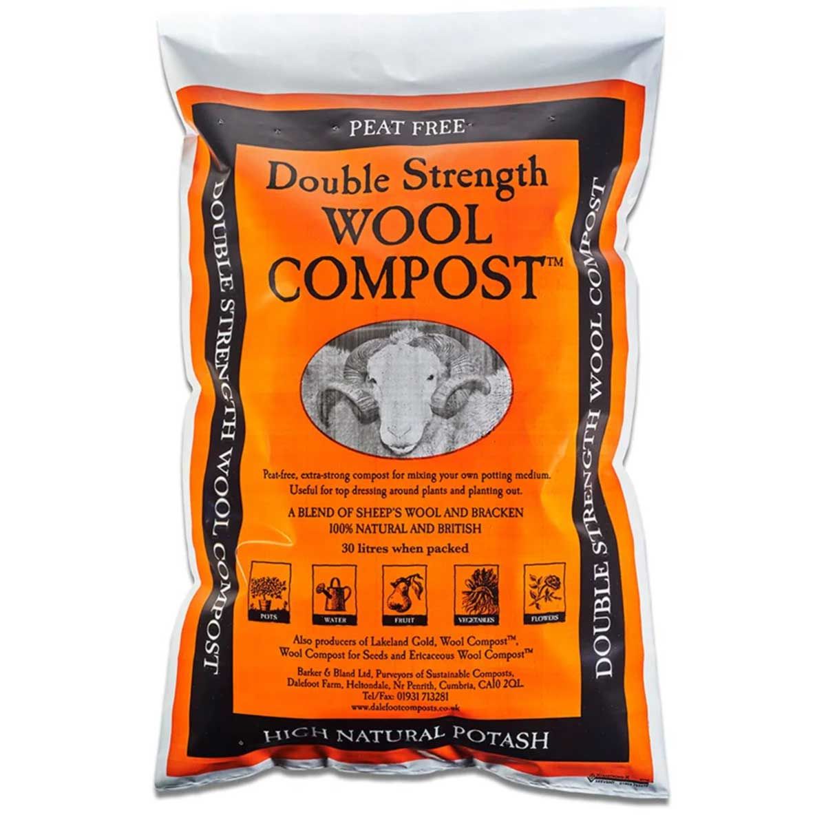 Double strength peat free wool compost