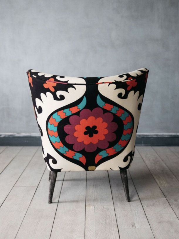Alpana Suzani Patterned Cocktail Chair