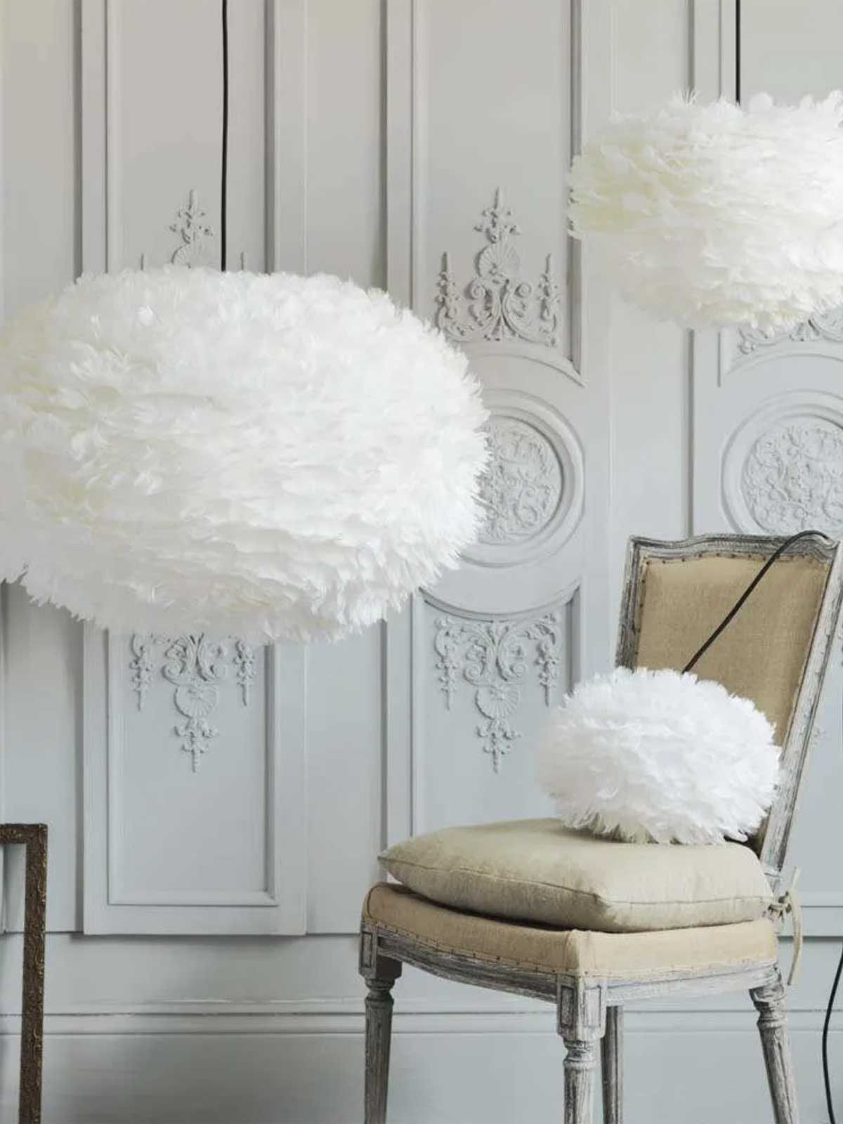 Aurora White Feather Pendant Shade