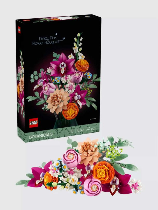 LEGO Botanicals 10342 Pretty Pink Flower Bouquet Decor Set