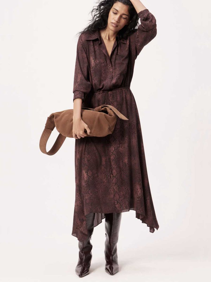 Chiffon Hanky Hem Maxi Dress