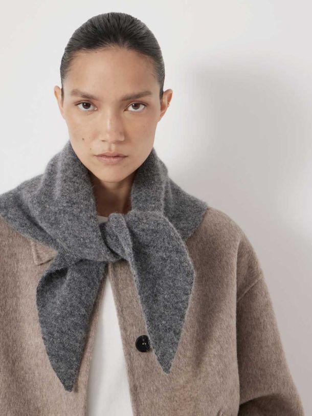 Wool Blend Triangle Scarf