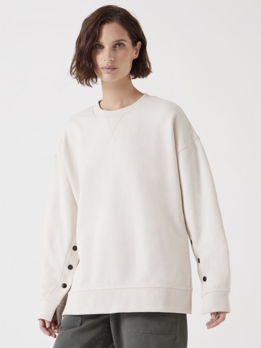 Popper Detail Sweatshirt