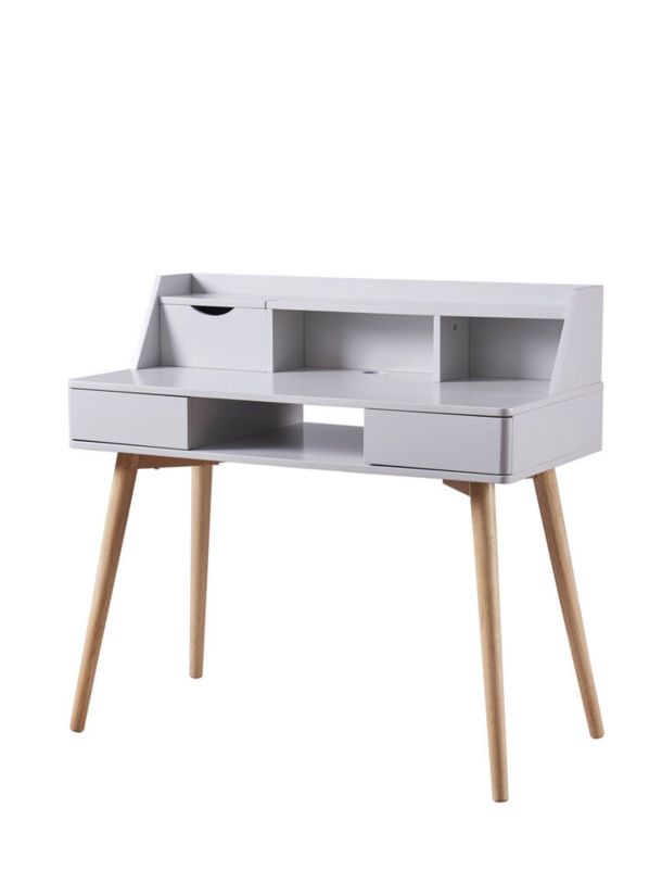 Wooden Writing Desk With Storage