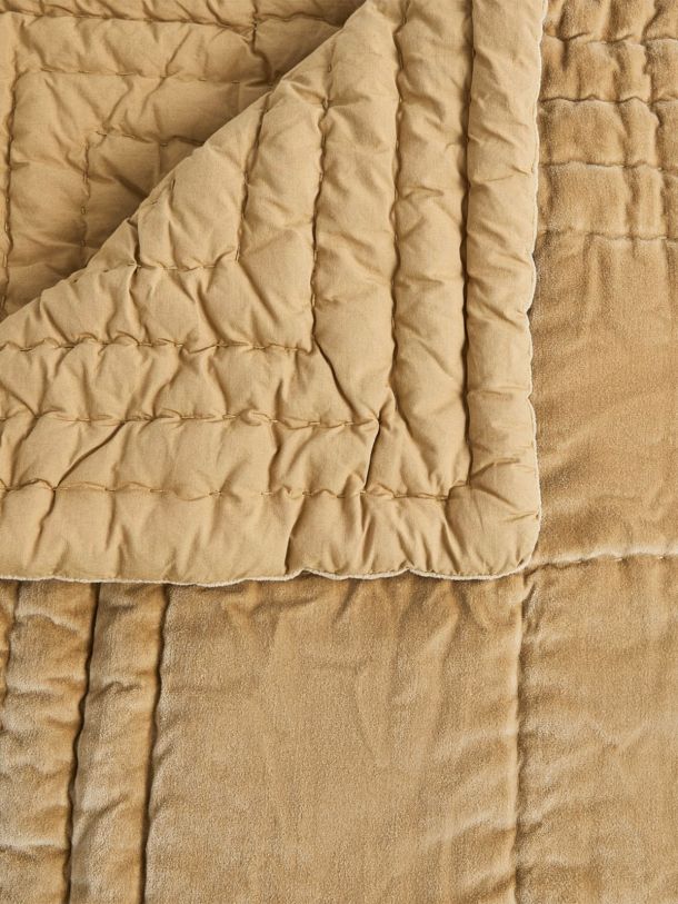Cotton Velvet Quilted Bedspread