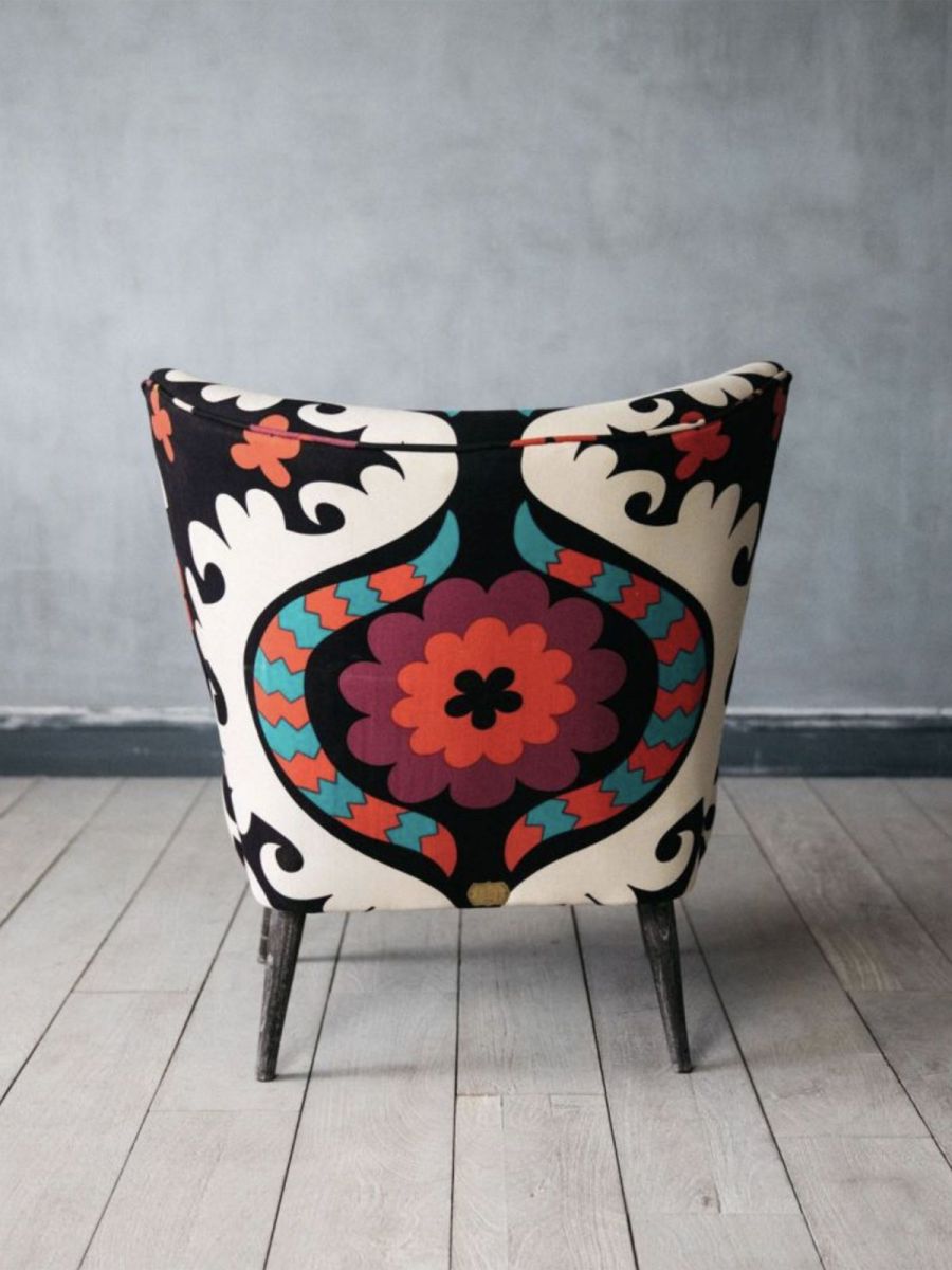 Alpana Suzani Patterned Cocktail Chair