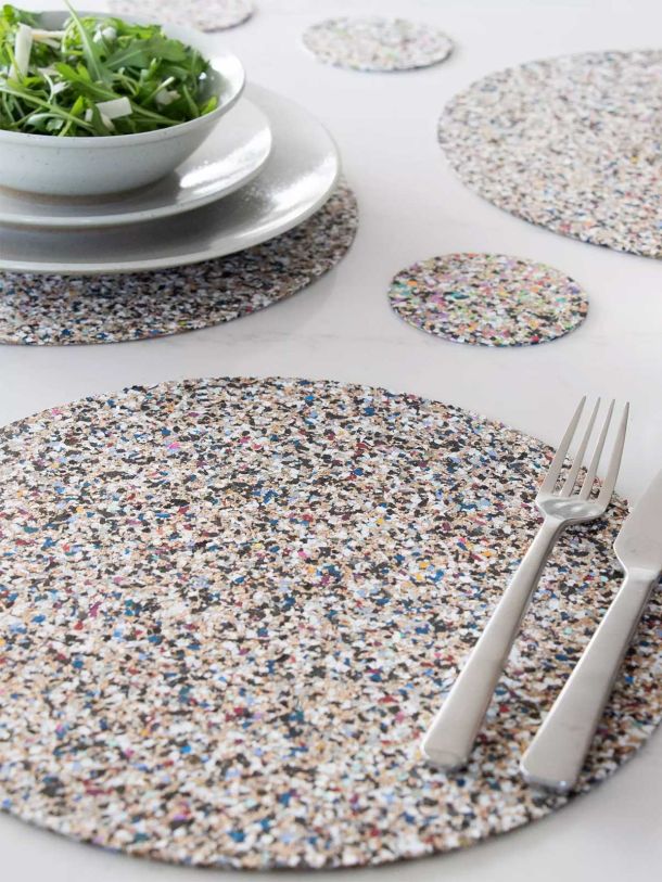 LIGA Beach Clean Cork Round Placemats