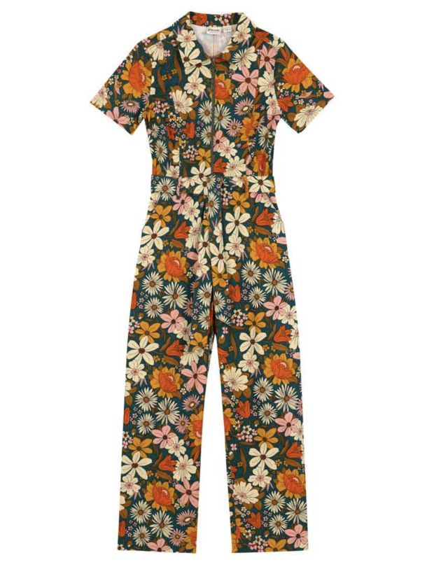 Mork Retro Floral Print Boilersuit