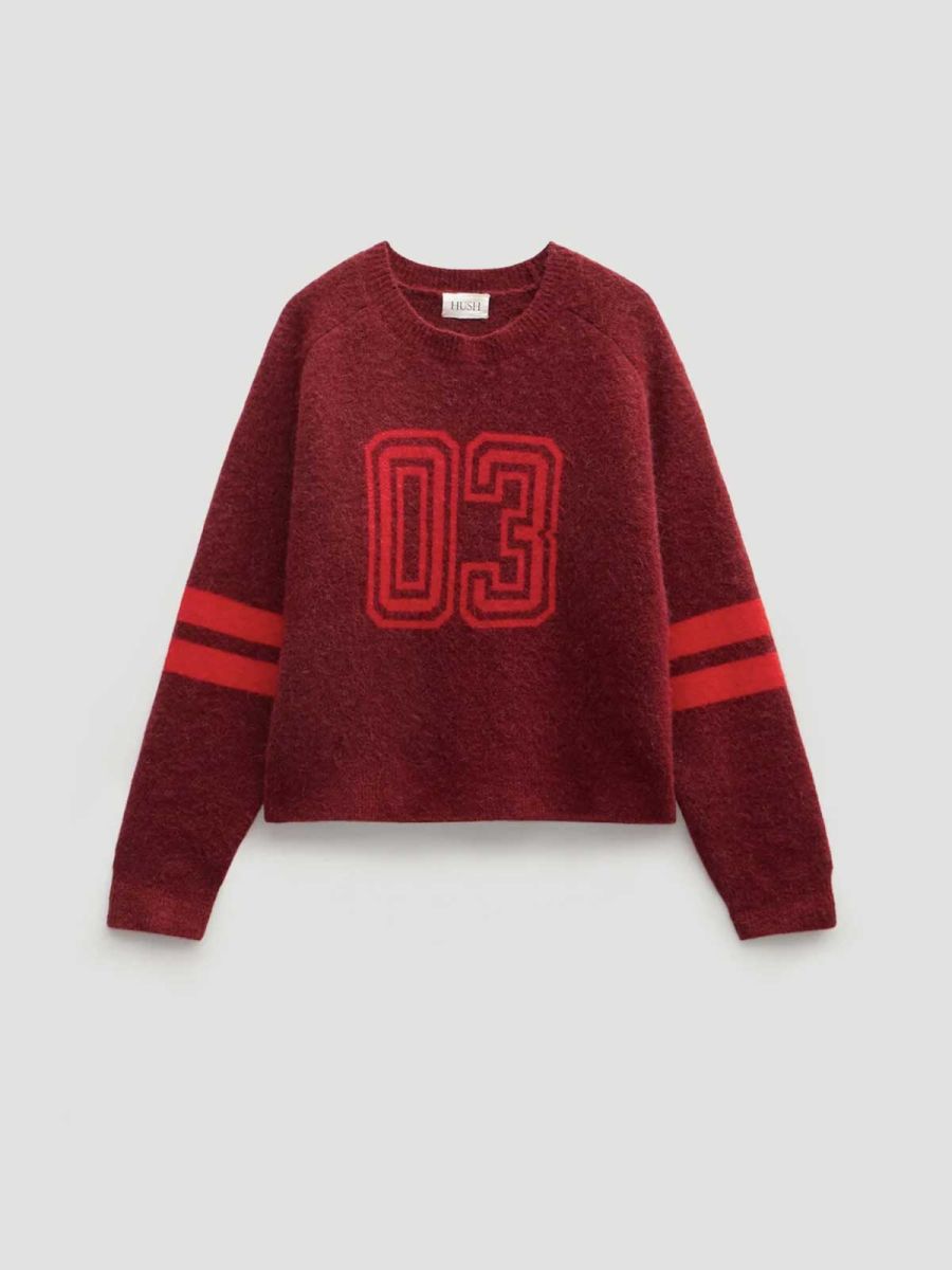 Varsity Jacquard Wool Blend Jumper