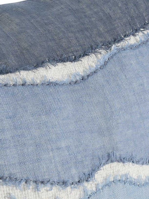 Danielle Coastal Beach Blue Linen Pillow