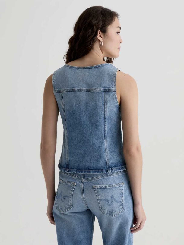 Teagan Slim Denim Tank