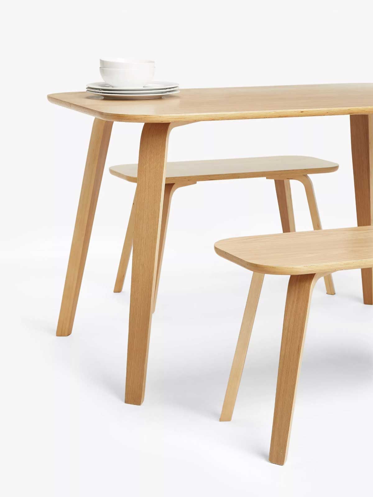 Anton 4 Seater Dining Table and 2 Benches